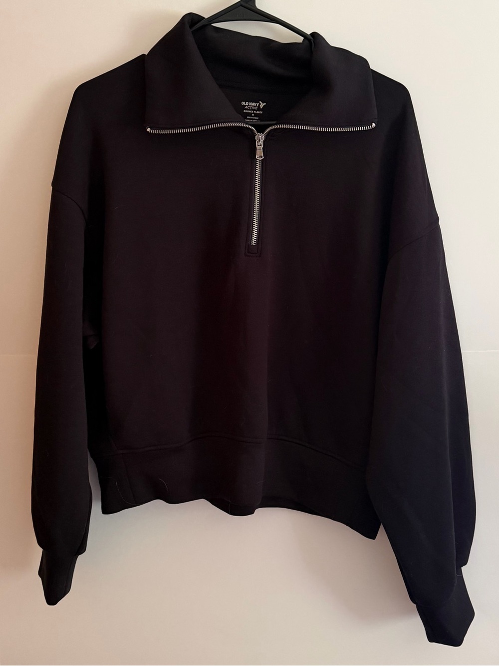Old Navy Black Half-Zip Pullover Sweatshirt